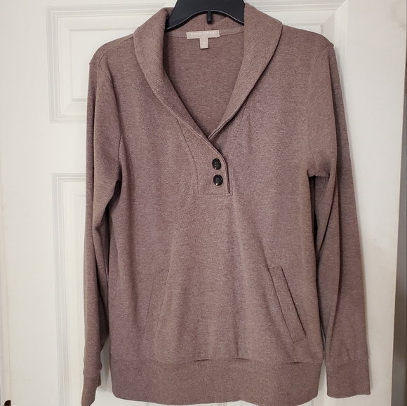 Banana Republic Brown Shawl-Neck Sweater Medium - Picture 2 of 9